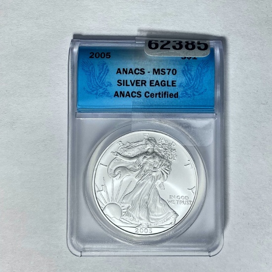 2005 Silver Eagle ANACS MS70