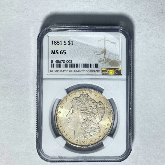 1881-S Morgan Dollar NGC MS 65 SILVER