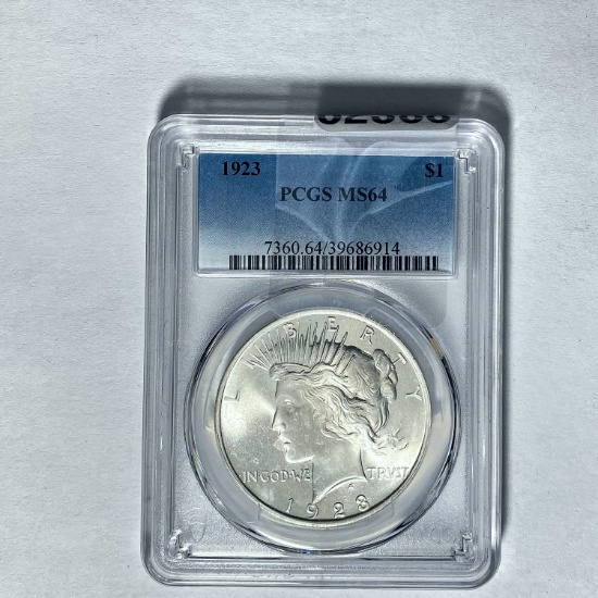 1923 Peace Dollar PCGS MS64 SILVER