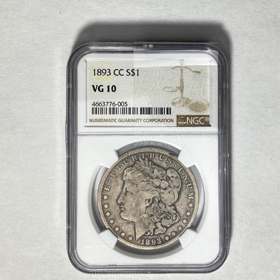 1893 CC Silver Dollar NGC VG 10