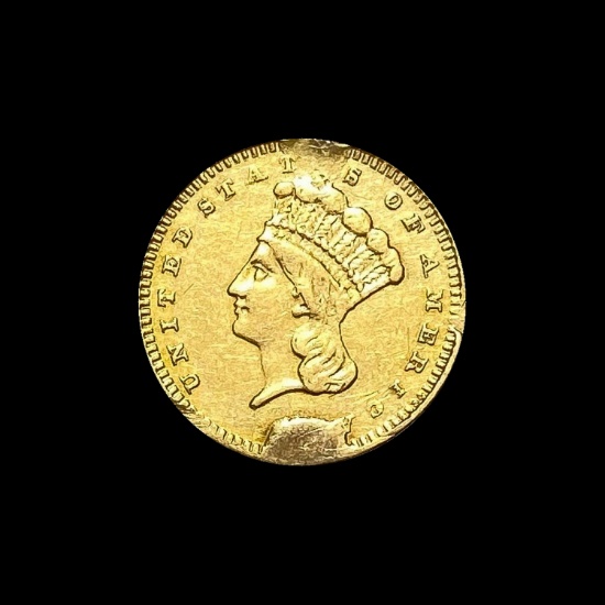1886 Gold $1 Indian Princess Head HIGH GRADE