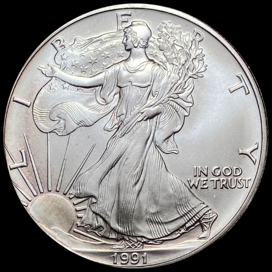 1991 1 oz Silver American Eagle $1 GEM BU