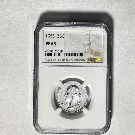 1955 25C Washington Quarter NGC PF68