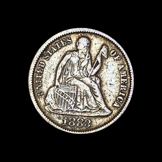 1883 Silver Seated Liberty Dime LIGHTLY CIRCULATED