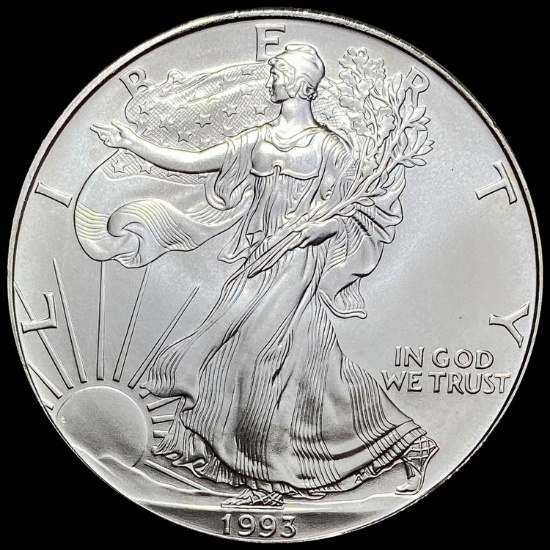 1993 1 oz Silver American Eagle $1 GEM BU