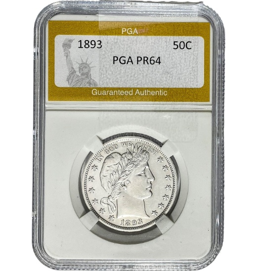 1893 Barber Half Dollar PGA PR64