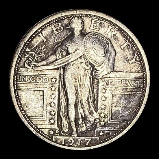1917-D Standing Liberty Quarter NEARLY UNCIRCULATED