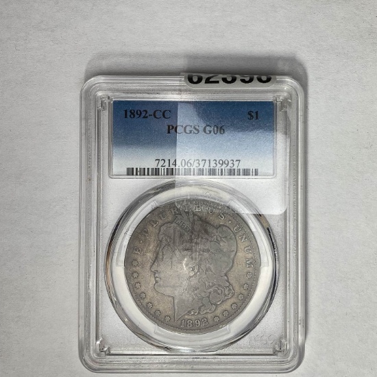 1892-CC Morgan Dollar PCGS G06 SILVER