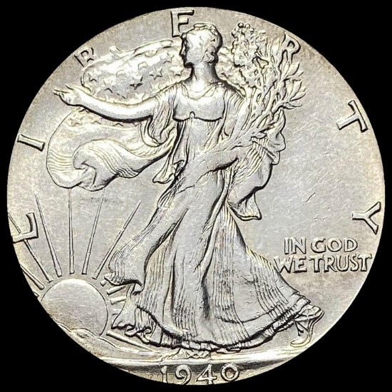 1940-S Silver Half Dollar (Walking Liberty) CLOSELY UNCIRCULATED