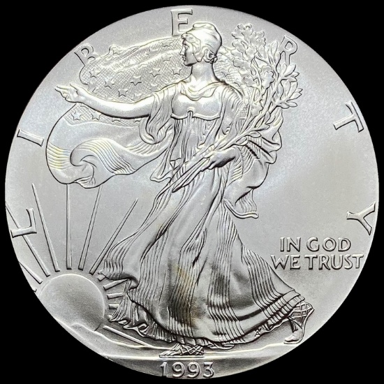 1993 1 oz Silver American Eagle $1 GEM BU