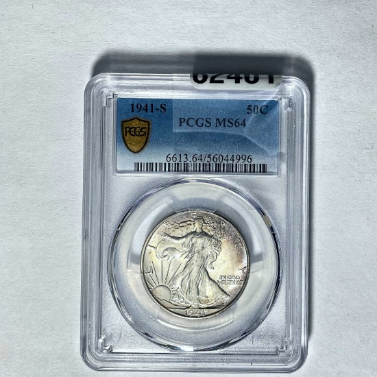 1941-S Walking Liberty Half Dollar PCGS MS64