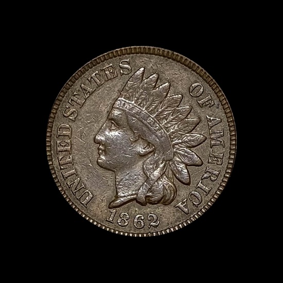 1862 Indian Head Cent CHOICE AU