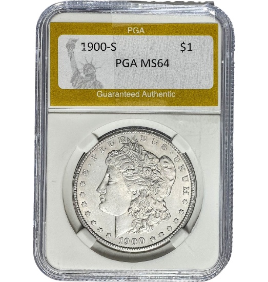 1900-S Morgan Dollar PGA MS64 SILVER