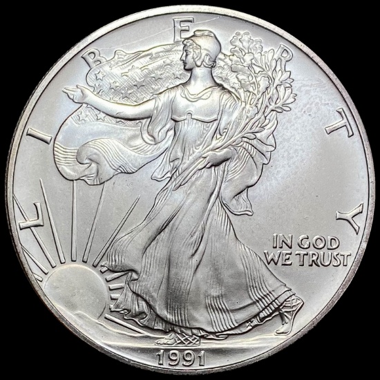1991 Silver American Eagle $1 GEM BU