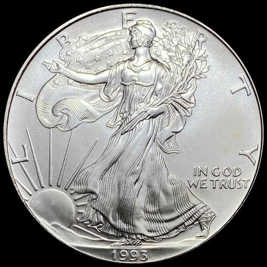 1993 1 oz Silver American Eagle $1 GEM BU