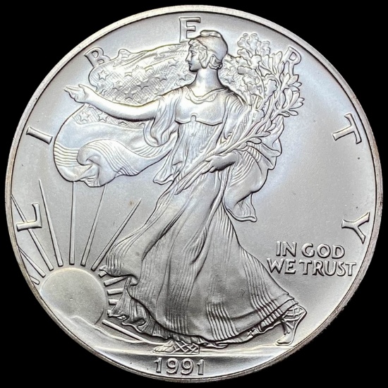 1991 Silver American Eagle $1 GEM BU