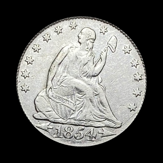 1854 Seated Liberty Quarter LIGHTLY CIRCULATED