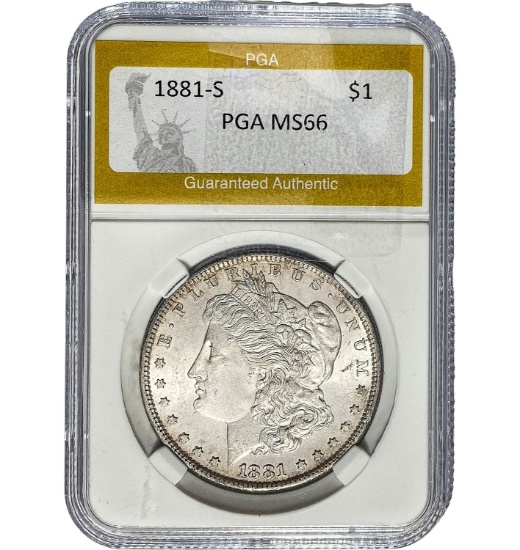 1881-S Morgan Dollar PGA MS66 SILVER