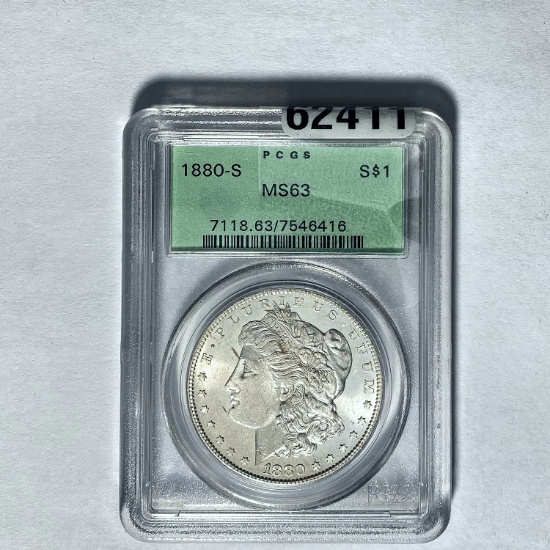 1880-S Morgan Dollar PCGS MS63 SILVER