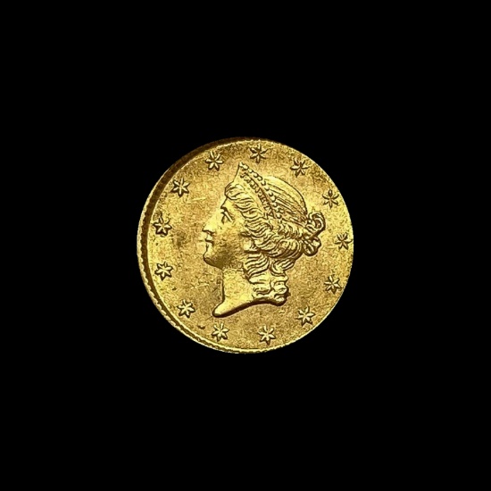 1853 $1 Gold Type 1 Liberty Head HIGH GRADE