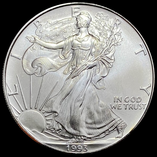 1993 1 oz Silver American Eagle $1 GEM BU