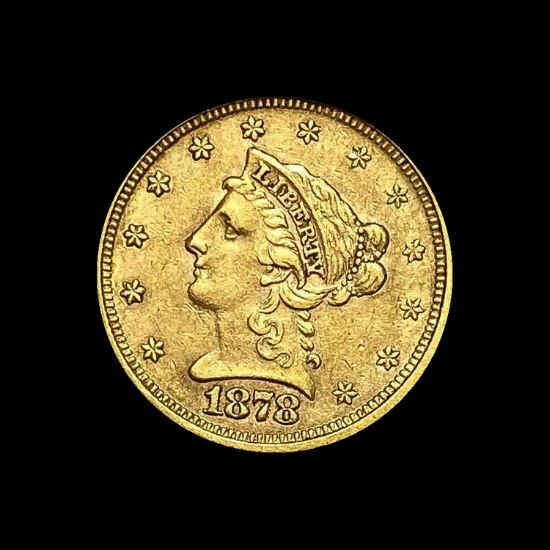 1878 Liberty Head Gold $2.50 Quarter Eagle NEARLY UNCIRCULATED