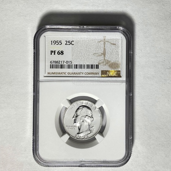 1955 25C Washington NGC PF 68