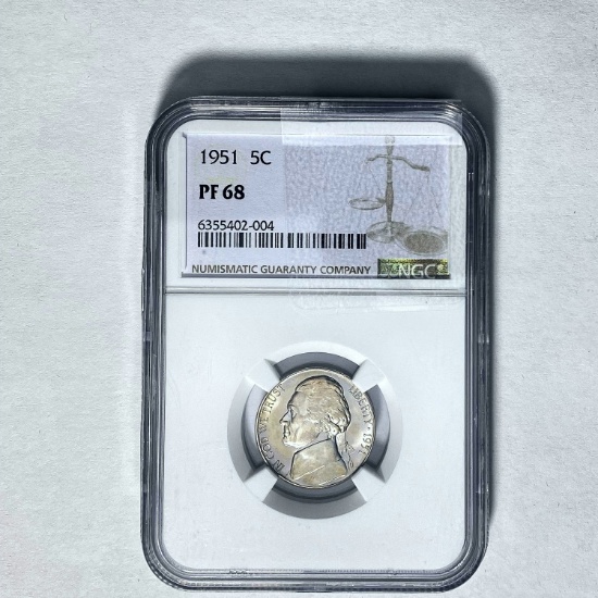 1951 5C Jefferson NGC PF 68