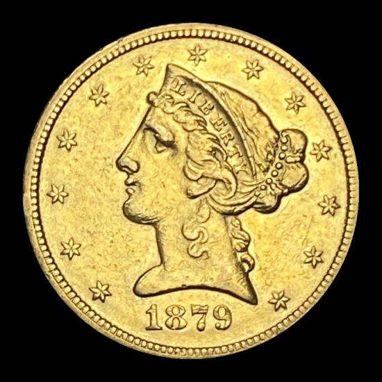 1879-S Gold $5 Liberty Head CLOSELY UNCIRCULATED