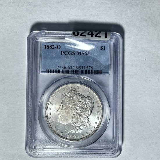 1882-O Morgan Dollar PCGS MS63 SILVER