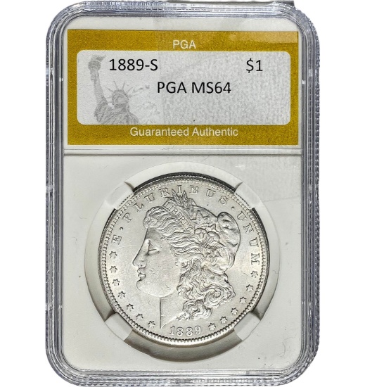 1889-S Morgan Dollar PGA MS64