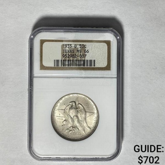 1935-D 50C Texas NGC MS66