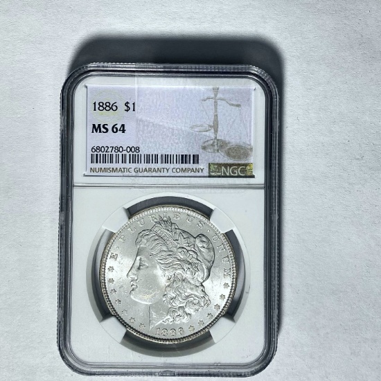 1886 Morgan Dollar NGC MS64 SILVER