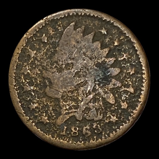 1863 Indian Head Cent NICELY CIRCULATED