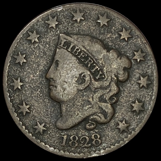 1828 Coronet Head Large Cent NICELY CIRCULATED
