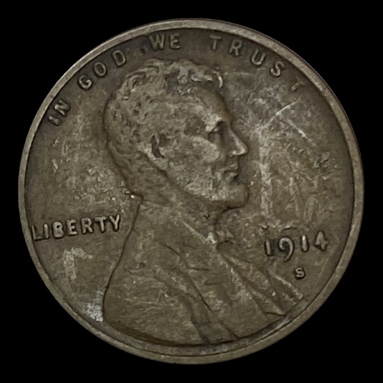 1914-S Lincoln Wheat Cent NICELY CIRCULATED
