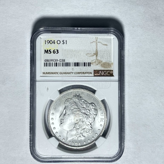 1904 O Morgan Dollar NGC MS 63 SILVER