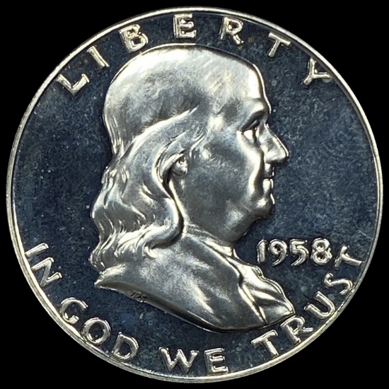 1958 Franklin Silver Half Dollar CHOICE PROOF