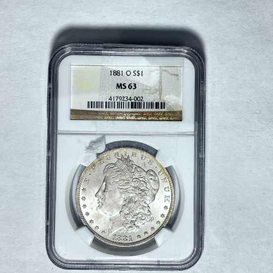1881 O Morgan Dollar NGC MS 63 SILVER