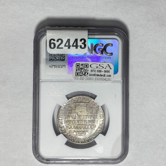 1946-D 50C Booker T. Washington NGC MS66+