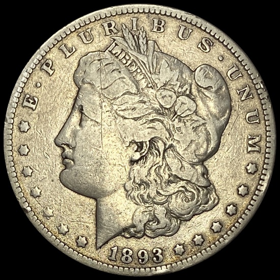 1893-CC Silver Morgan Dollar LIGHTLY CIRCULATED