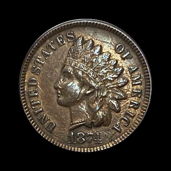 1874 Indian Head Cent CLOSELY UNCIRCULATED