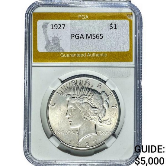 1927 Silver Peace Dollar PGA MS65