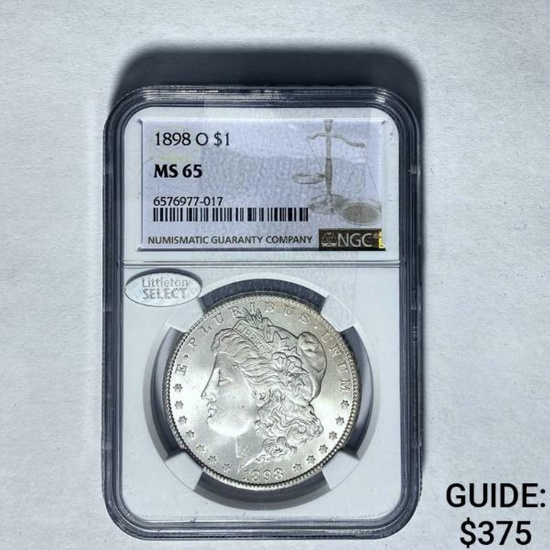 1898 O Morgan Dollar NGC MS 65 SILVER