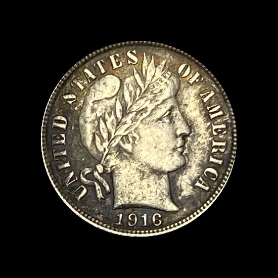 1916 Barber Dime LIGHTLY CIRCULATED