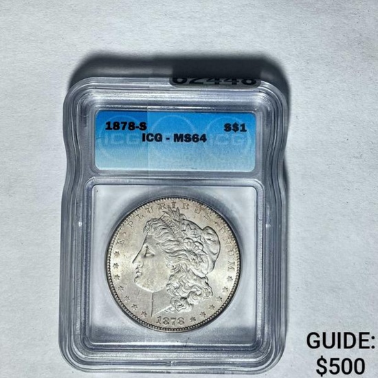 1878-S Morgan Dollar ICG MS64 SILVER