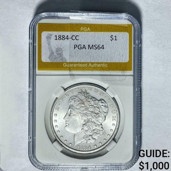 1884-CC Morgan Silver Dollar PGA MS64