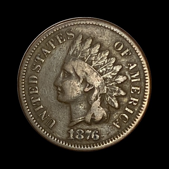 1876 Indian Head Cent NICELY CIRCULATED
