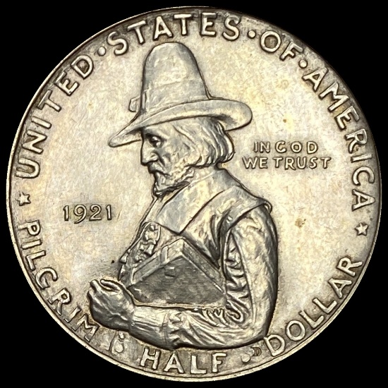 1921-D Silver Pilgrim Tercentenary Half Dollar UNCIRCULATED