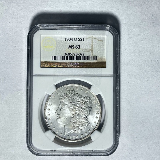 1904 O Morgan Dollar NGC MS 63 SILVER
